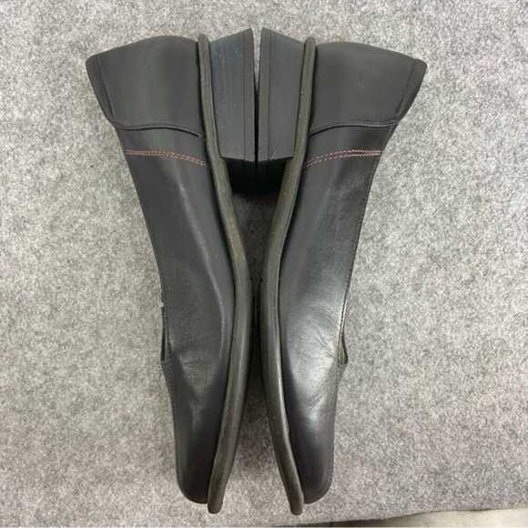 BeautiFeel Black Leather Classic Mini Heel Loafers Women’s Size 39 or US 8-8.5 - Picture 5 of 10